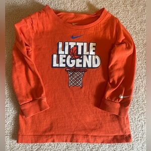 Nike Kids' Little Legend Orange Long Sleeve Tee